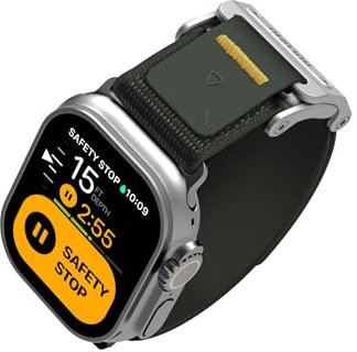 Aulumu Correa delgada con hebilla A11 diseñada para Apple Watch Ultra2/Apple Watch Ultra de 49 mm, Series 9/8/SE2/7/6/SE/5/4/3/2/1 de 45 mm/44 mm/42 mm | Correa de cierre magnético de acero