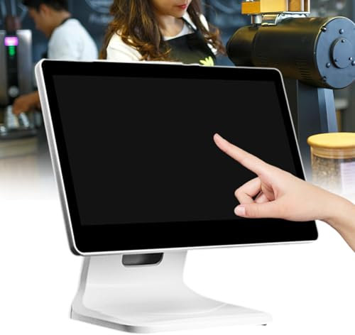 pealiritansemen Écran Tactile De Caisse Enregistreuse Commerciale, 4 Go De RAM + 64 Go De SSD, Écran Tactile LCD 15,6 Pouces, Résolution 1366 * 768, Moniteur À Écran Tactile Multipoint