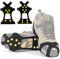 Anti Rutsch Schuhspikes, Steigeisen, Schuhspikes Schnee und EIS Anti Rutsch, Schuhkrallen mit 10 Zähne, Ice Grips Klampen Eisspikes für Damen und Herren Winter Outdoor Sports Wandern Eisfischen