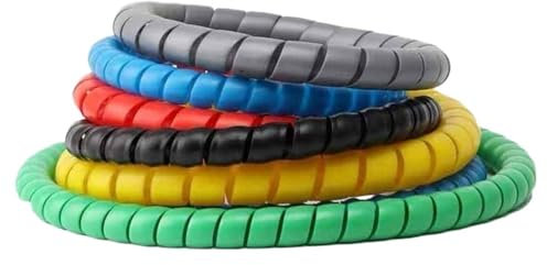 MOHUIED Cable Trunking 1M Winding Tube 8/10/14/16/20/25 mm Wire Organizer Cable Protection Sleeve Tube Protection Sleeve Spiral Wrap Winding Protector(Green,45mm X 1Meter)