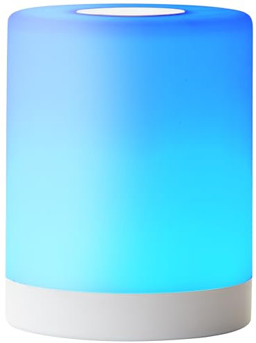 LED-Tischleuchte Aro in weiß, Kabellos mit Akku, 3000 K, RGB-Farbwechsel, Touchdimmer, USB-Aufladung, IP44 spritzwassergeschützt, portabel, 11,6 cm Höhe, Ideal für Balkon, Garten, Terrasse, Badezimmer