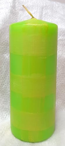 Candela Cilindrica Verde Lime, Decorativa, 15 cm