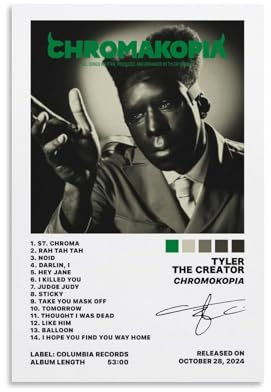 Lenaeo Tyler Poster The Creator Music Rapper Vintage Album Cover Für Zimmer, Ästhetische Leinwand-Wandkunst, Schlafzimmer-Dekor Poster 12x18inch(30x45cm)