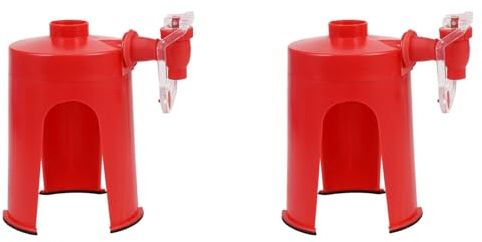 Rersduyt 2X Plastic Mini Hand Pressure Type Inverted Drinking Fountain Coke Bottle Pump to Water Drinking Water Dispenser