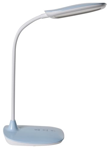 Beliani Schreibtischlampe LED hellblau verstellbar dimmbar modern für Homeoffice Hydra