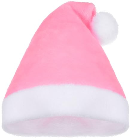 jojofuny Weihnachtsmannmütze Plüsch Weihnachtsmütze für Erwachsene Warm und Weich Weihnachtsfeier Foto Requisite für Damen und Herren