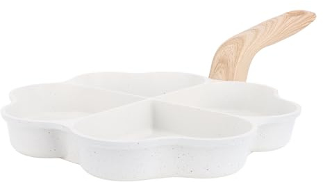 ZASCHMOY Poêle à œufs en Forme de Cœur de 4 Tasses – Mini Poêle Antiadhésive pour Petit-déjeuner pour des Repas de Famille Efficaces – Compatible avec Toutes les Cuisinières et Facile à Nettoyer