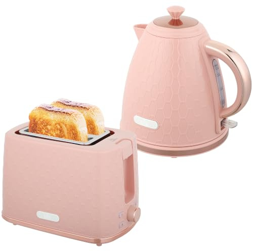 HOMCOM Set bollitore e tostapane 2200W rosa