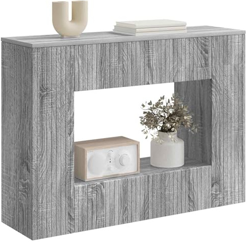 vidaXL Konsolentisch Graues Sonoma 101 x 29 x 74 cm Holzwerkstoff, Wohzimmer, moderner Konsole Tisch, rechteckig, langlebig, wasserabweisend, Akzent für Flur, kompakte Ablage