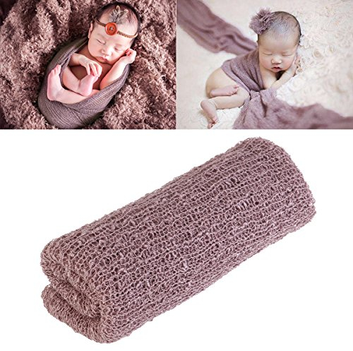 FENICAL Lange Wellen Wrap, DIY neugeborenes Baby Fotografie Wrap-Babyfoto Requisiten Gefälligkeiten (lila)