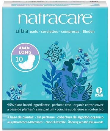 Natracare Ultra Pads with Wings | Long/Night Pads | Pack of 10 X 4
