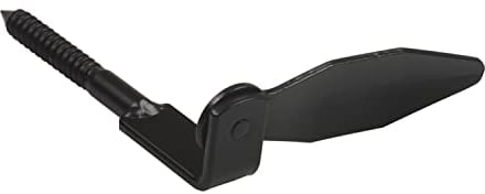 Amig - Retenedor para Contraventanas Mod.2 - Medidas: 100 x 123 mm - Anclaje de Seguridad de Estilo Forja - Evita Golpes y Roturas - De Acero Acabado en Negro Epoxi Mate