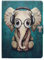 Custodia per iPad 9.7 2018/2017 custodia, iPad 6th/5th Generation Cuoio Premium Affari Sottile Cover Pencil Portapenne auto Wake/Sleep iPad Air 2/iPad Air,Elefante