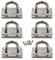 M5 Augplatte 304 Edelstahl Haken Wandmontage Haken Packung mit 6 (Schrauben enthalten)