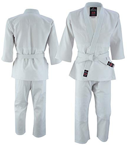 Malino Kids Judo Gi Suit Uniform PolyCotton 350Gsm Color White Size