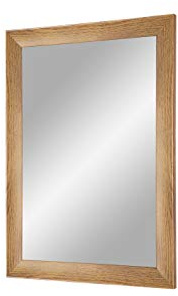 FRAMO Trend 35 - Wandspiegel 50x70 cm mit Rahmen (Eiche rustikal), Spiegel nach Maß mit 35 mm breiter MDF-Holzleiste - Maßgefertigter Spiegelrahmen inkl. Spiegel und Stabiler Rückwand mit Aufhängern