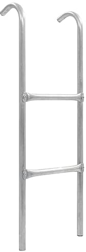 vidaXL Scaletta per Trampolino Elastico 2 Gradini in Acciaio Argento 102,6 cm