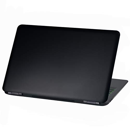 Laptop Folie Cover Abstrakt Klebefolie Notebook Aufkleber Schutzhülle selbstklebend Vinyl Skin Sticker (Lp26 Matt Schwarz, 17 Zoll)