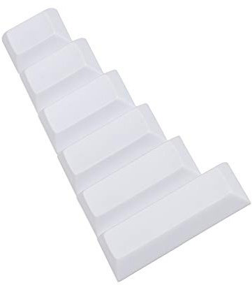 YMDK Customized Blank DSA 1.25 1.5 1.75 2.25 2.75 Keycap 1.4mm PBT for MX Switches Keyboard (2 pcs 2.75u, White)