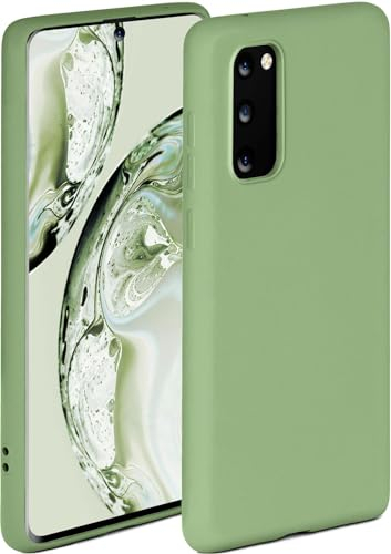 ONEFLOW Soft Case für Samsung Galaxy S20 / S20 5G Hülle aus Silikon mit Kameraschutz, Silikonhülle mit erhöhtem Schutz fürs Display, Backcover Schutzhülle, weiche Handyhülle, Grün
