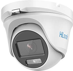HiLook por Hikvision THC-T159-M ColorVu 5MP 3k 4-en-1TVI Mini cámara de torreta IR 20 m - Blanco (2,8 mm)
