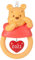 Hallmark Keepsake Weihnachtsschmuck, Jahr datiert 2021, Disney Winnie The Pooh Baby's First Christmas, Porzellan