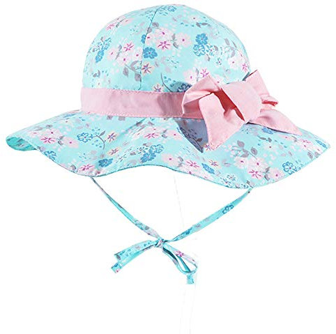 Mädchen Sonnenhut Kinder Verstellbarer Hut mit breiter Krempe Sonnenschutz Sommer UPF 50 für Baby Säugling Kind Kleinkind Breiter Krempe Strand Cap