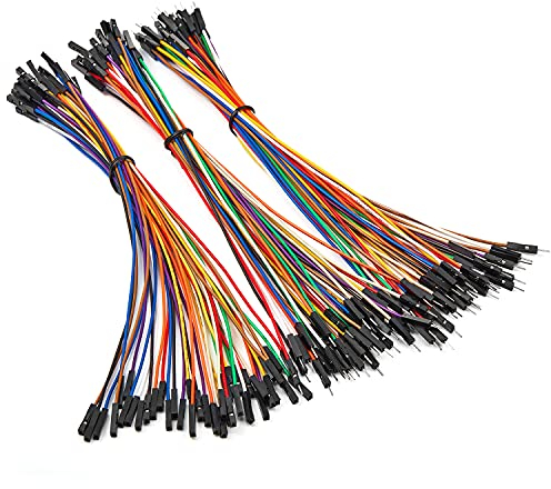 Chanzon 120 STK. (40 STK. x 3 Typen: M-M M-F F-F) 20cm lang Jumper Wire Kabel Connector Kit Male Female Ribbon Solderless Multicolor für Arduino Raspberry Pi Elektronisches Steckbrett Protoboard PCB