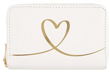 DRAEGER PARIS 1886 Damen Herz Gold – Weiß Geldbörse