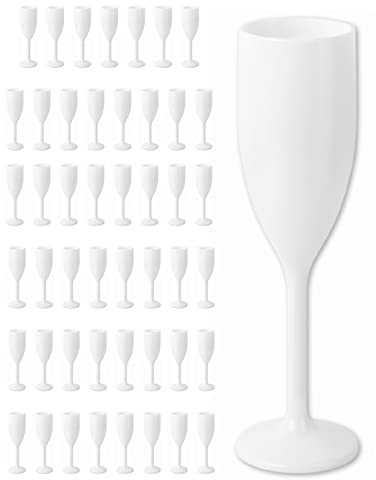 Schramm® Mehrweg Sektgläser in weiß wählbar 6, 12, 24 oder 48 Stück 150 ml Champagner Glas Sektflöten Sektkelch Stielglas Champagner Gläser Fassungsvermögen, Größe:48 Stück