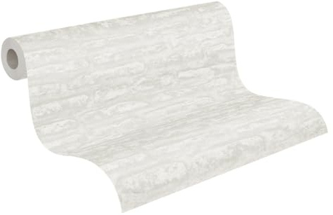A.S. Création Attractive 2 390273 Non-Woven Wallpaper Stone Look White Light Grey 10.05 m x 0.53 m Made in Germany