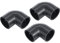 PATIKIL UPVC Pipe Fitting Elbow 32mm Socket, 3 Pack 90 Degree Adapter Connector, Gray