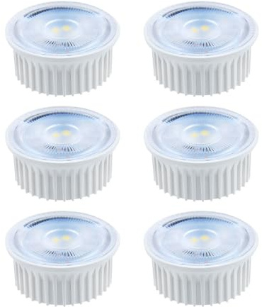 NCC-Licht 6x LED Modul 50mm für Einbauspot 5W Warmweiß 3000K dimmbar | Kompakte LED Ø50x22mm Direkt an 230V, ersetzt 50W Reflektorlampen in Einbauleuchten, dim to warm 1800K-3000K