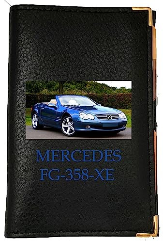 Syl'la Personnalisez Votre Porte Carte Grise et Papier Voiture en Cuir pour Femme ou Homme avec Votre Photo ou Logo et Texte (Noir)
