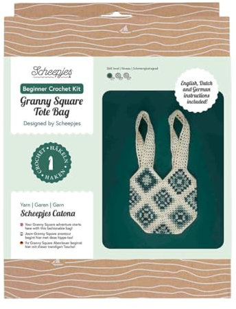 Scheepjes - Scheepjes Häkelset für Anfänger, Granny Square Bag Blau – 1 Set
