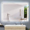 Acezanble Badezimmerspiegel mit Beleuchtung, Großer 100x80cm LED Badspiegel Rechteckiger Spiegel mit Touch,Beschlagfrei,Kaltweißes Licht, Wandspiegel Energiesparend IP44