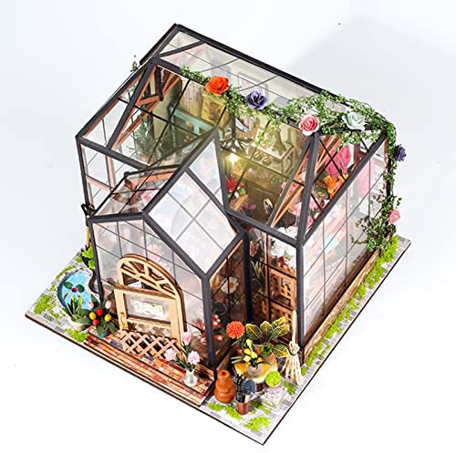 Kit fai da te in miniatura per casa delle bambole, serra in miniatura, kit fai da te per adulti, per costruire un modello di casa piccola, decorazioni natalizie, regali di compleanno per familiari e
