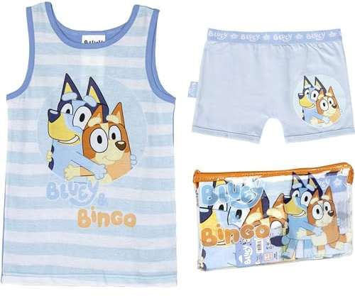 CERDÁ LIFE'S LITTLE MOMENTS Unisex Kinder Bluey Bib Kurze Pyjamas Pajama Set