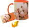 Taza Personalizada Foto Texto Taza Cerámica Diseño Único Desayunos Originales Regalo Original Apta Microondas Lavavajillas Regalo Impresión de Calidad Descuento Por Cantidad (NARANJA)