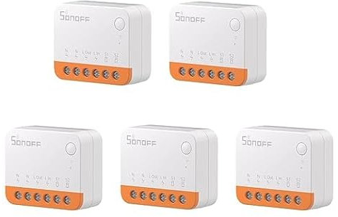 MINI R4 5PCS WiFi Smart Switch 2-Way, Interruttore intelligente DIY, modalità relè staccabile, WiFi 2.4G, controllo APP, Funziona con Alexa, Google Home Assistant, controllo remoto