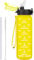 GOPPUS 500ml/17oz Kids Water Bottles with Straw Tritan Childrens Bottle with Flip Top Lid BPA Free Measured Drinks Bottles with Strap for School Girls Boys Sports Reusable Time Markings Leakproof