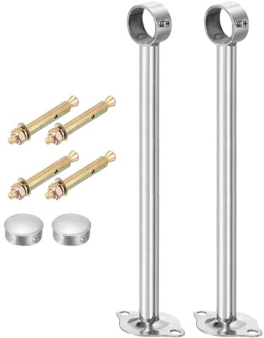 QUARKZMAN 2 Stück Gardinenstange Halterung Handtuchstange vorhangstange für 32mm/1,26 Rohrlänge 300mm/11,81 Edelstahl Deckenhalterung Gardinenstange für Wände Kleiderschrank Gardinenrohr