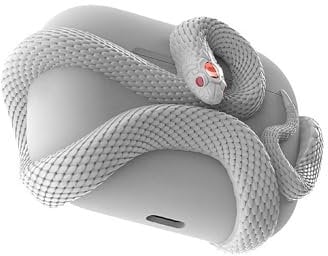 3D Snake Wireless Kopfhörer Schutzhülle für AirPods 4, Cool 3D Snake Design für Airpods 4 Case Cover, Kreative Cartoon Cool Silikon Schutzhülle Anti-Scratch für AirPods 4 Hülle
