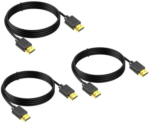 10FT HDMI Cable 3-Pack, 4K HDMI 2.0 Computer Monitor Cable 10FT Male to Male with 4K@60Hz,2k@165/144Hz,HDCP 2.2, HDR, ARC & CL3 Rated | for Laptop, Monitor, TV,Projector, PS5, PS4, Xbox, Soundbar