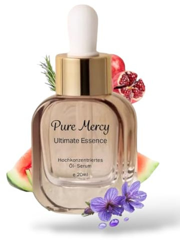 Pure Mercy Gesichtsöl – Luxuriöses Ayurveda Face Oil für strahlende Haut | Natürliches Gua Sha Öl – Pflegende Anti- Aging Gesichtspflege-Mischung mit verwöhnenden Pflanzenölen