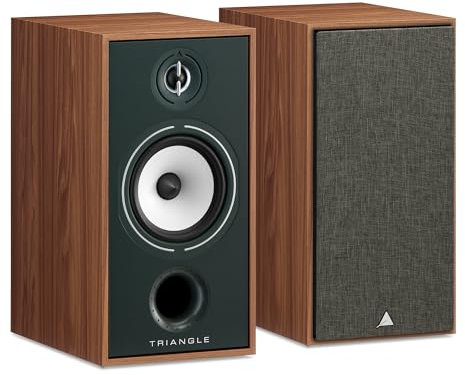 Triangle - Enceinte Bibliothèque Hi-FI BOREA BR04 - Puissance Admissible 110W - Rendement 90 DB/W/m – Polyvalente Musique et Home-Cinéma - 206 x 380 x 314 mm - Vert (Paire)