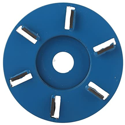 Wood Carving Disc for Angle Grinder, Alloy Steel + Tungsten Steel Grinder Carving Disc Angle Grinder Wood Carving Disc 6 Teeth Wood Milling Cutter, 9cm Diameter, 1.6cm Thickness