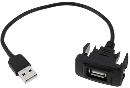OTOTEC 40x22mm USB Port Socket Extension Cable Car Charger Male to Female Charging Cable Compatible with Toyota