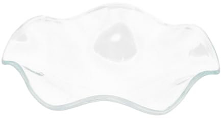 TOPPERFUN Piatto ondulato trasparente scalda olio piattino sostitutivo scaldacera Transparent