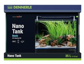 Dennerle Nano Tank Basic 35 Liter, Nano Aquascaping Aquarium | 40 x 32 x 28 cm, für Nano Aquascaping, klare Form für kreative Layouts